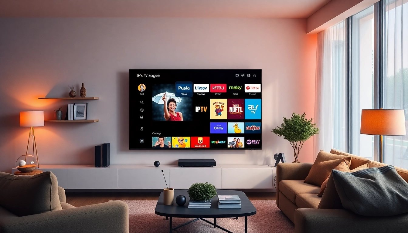 Watch your favorite shows with our abonnement iptv in a vibrant and cozy living room setting.