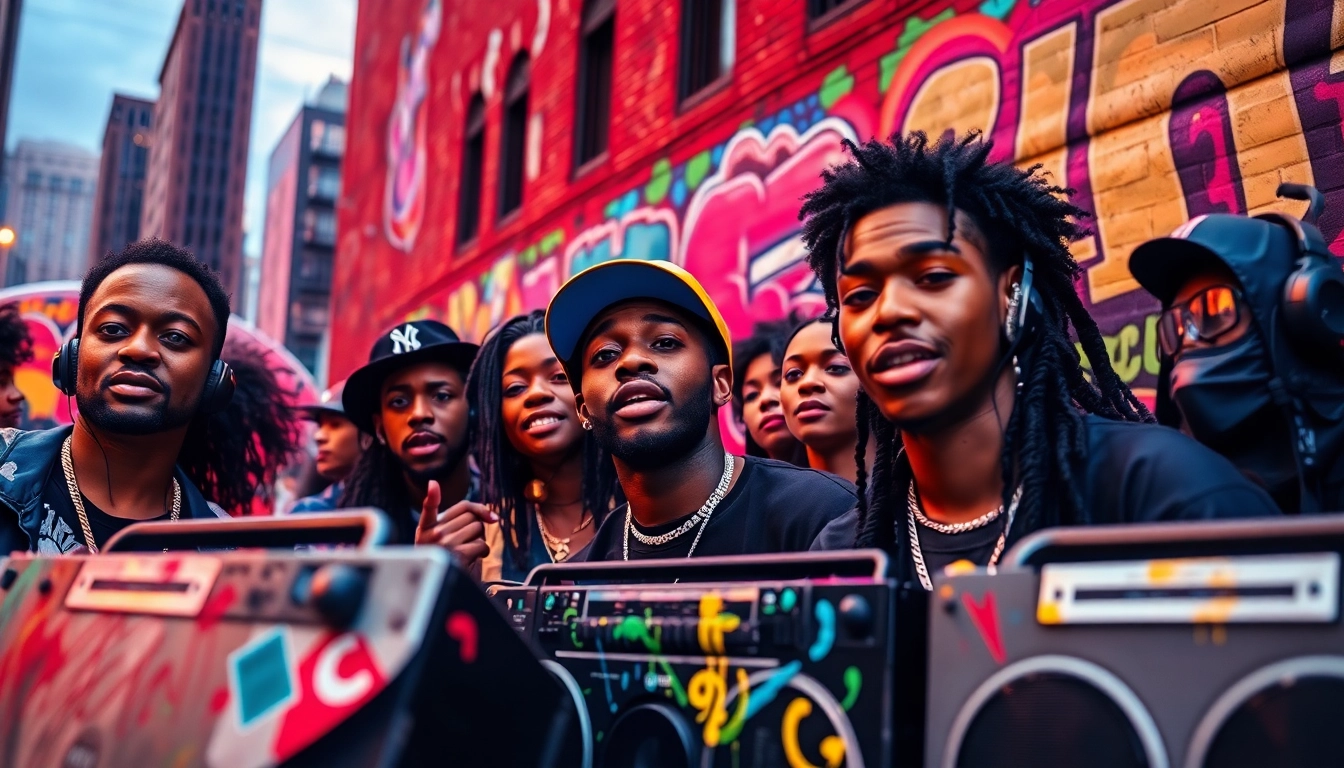 Celebrate rap culture in Chicago with vibrant street performances and urban artistry.