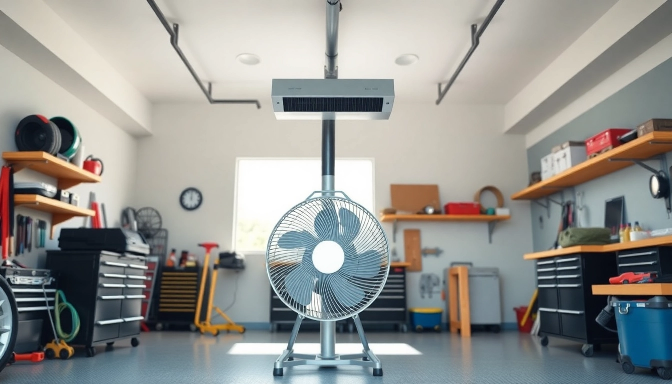 Learn how to cool a garage with a modern cooling system installed in a sleek environment.