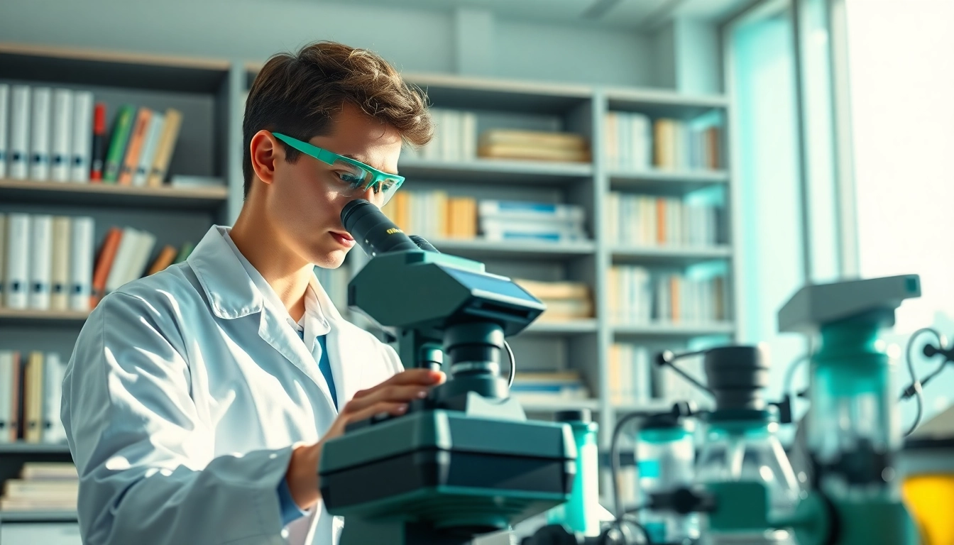 Engaged healthcare worker exemplifying national institute of health certification in a scientific lab.