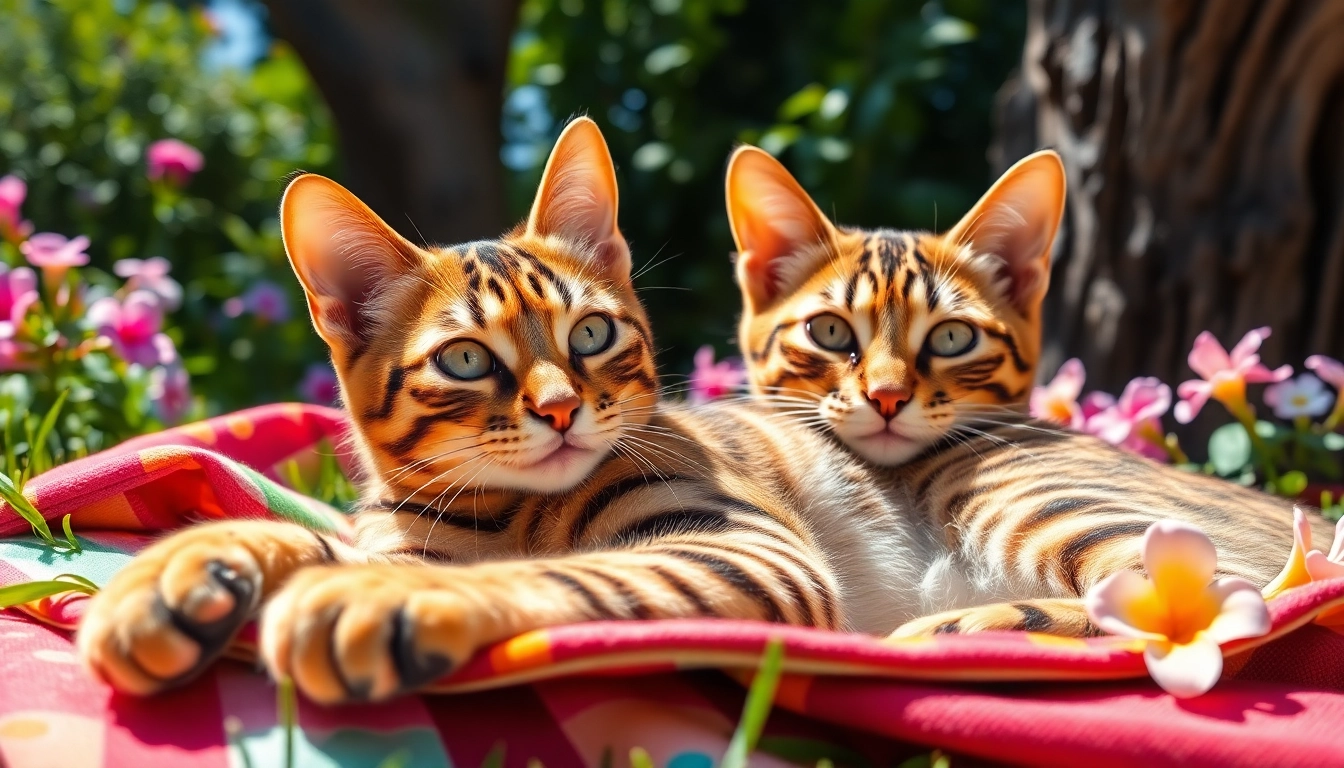 Bengal Breeders Orange County showcase Bengal cat in beautiful natural garden setting.