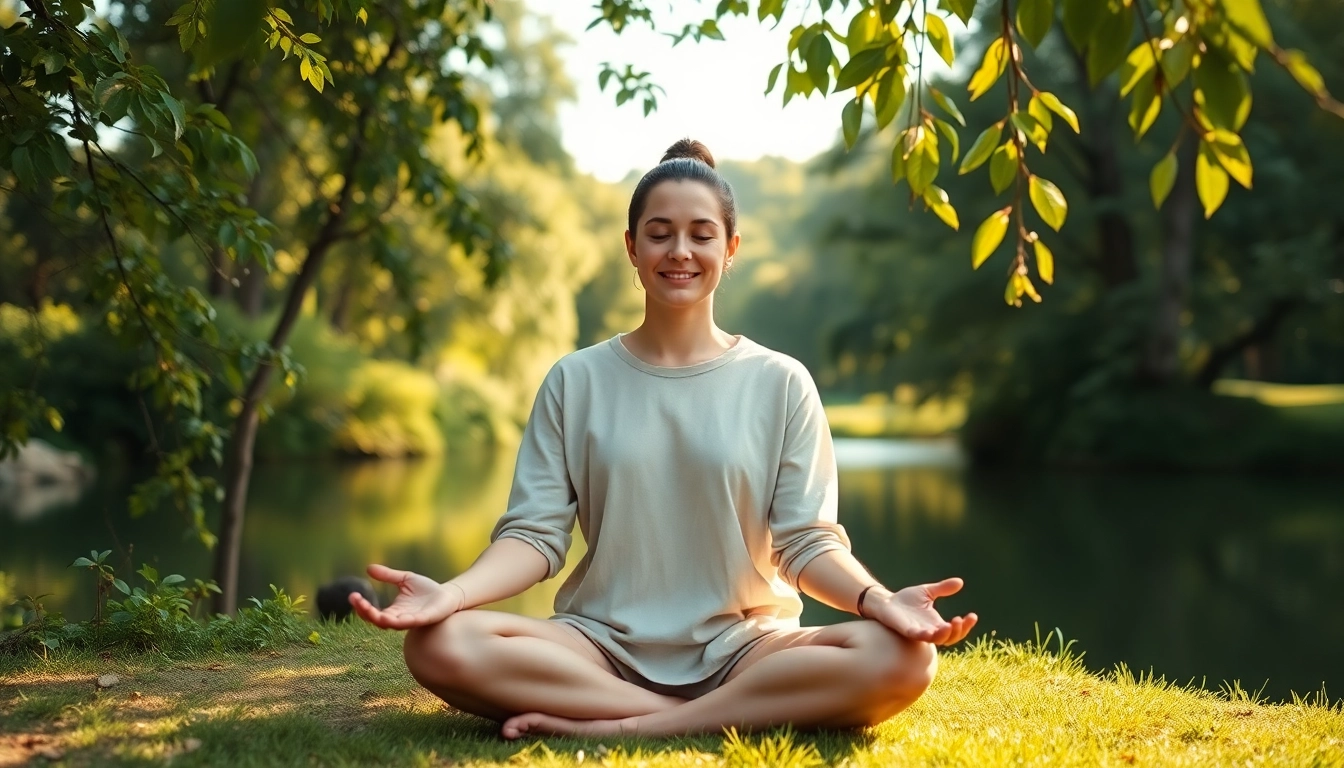 Practicing mindfulness outdoors to manage dealing with stress effectively and peacefully.