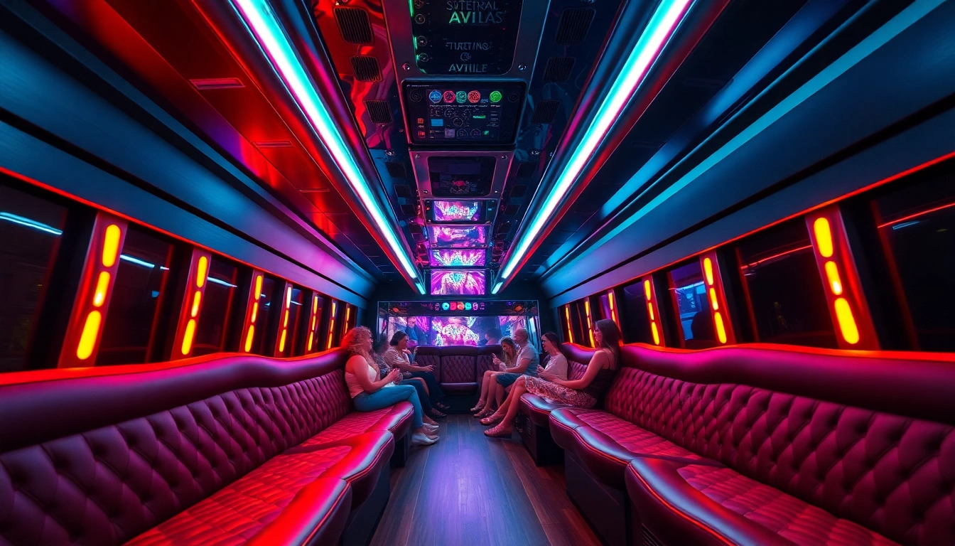 Experience a luxurious atlanta party bus ride featuring plush interiors and vibrant lighting for unforgettable celebrations.