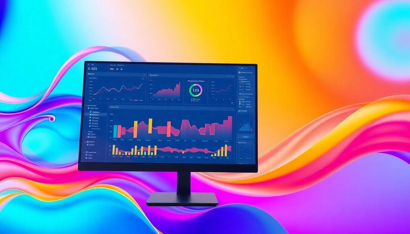 Engage with quickq官网's sleek desktop analytics interface featuring vibrant real-time data visualizations.