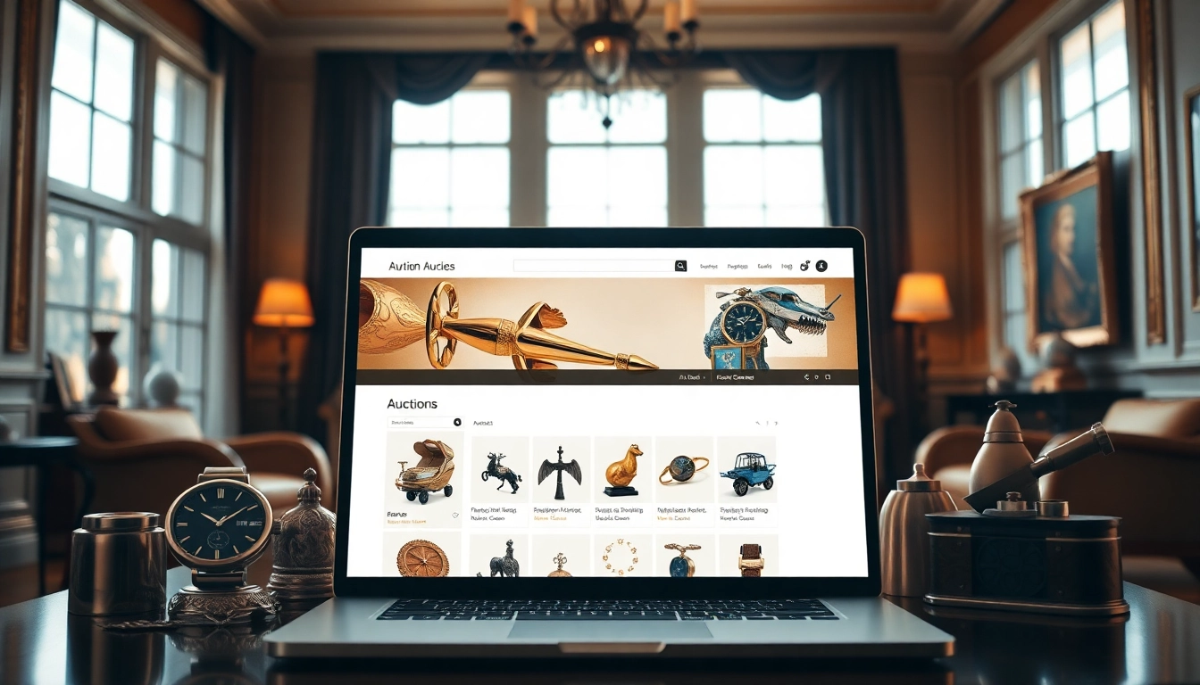 Showcase luxury collectibles on a modern website at https://www.avtales.com in an elegant setting.