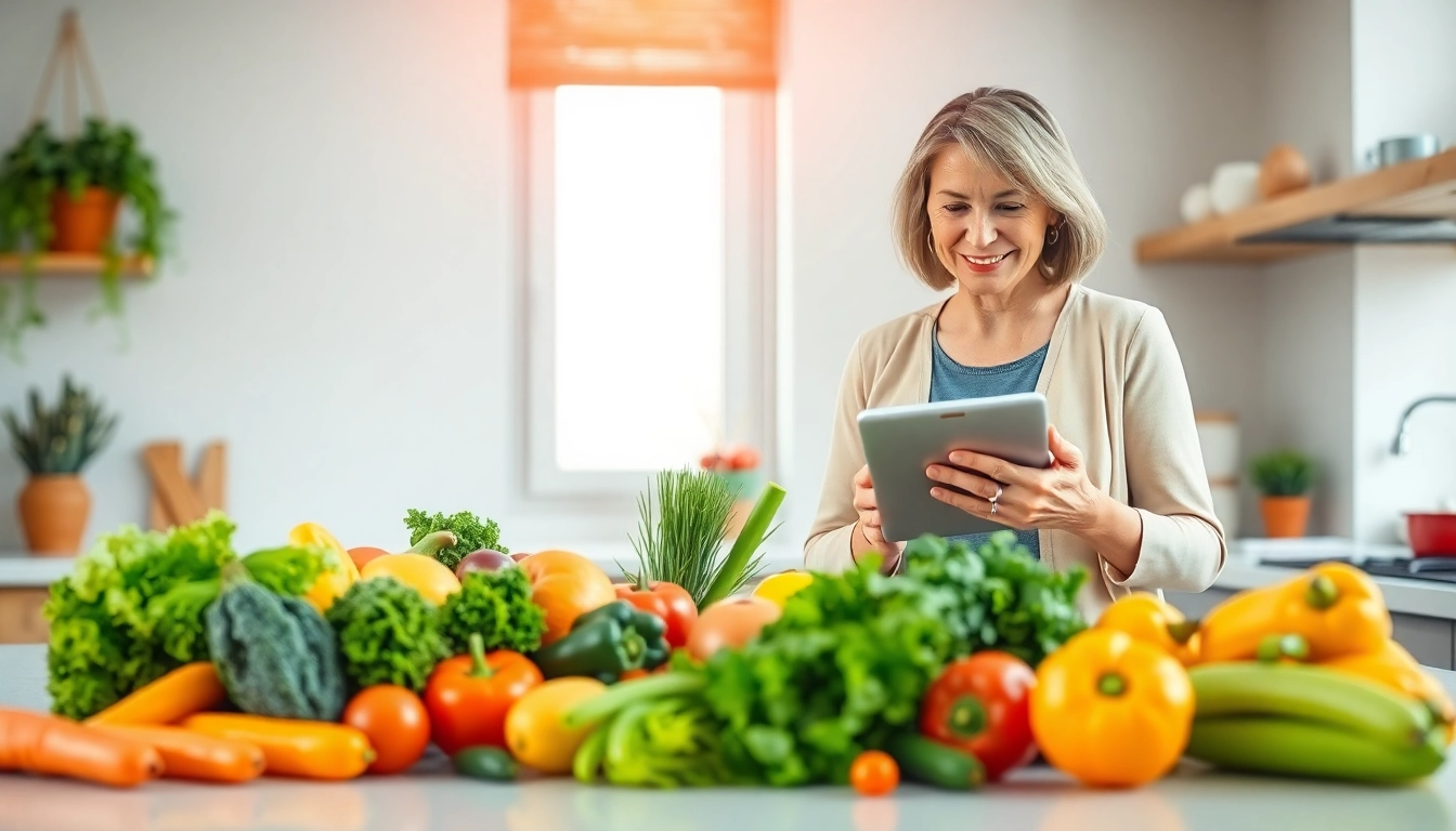 Plan your fast diet plan with vibrant fruits and fresh vegetables in a professional kitchen.