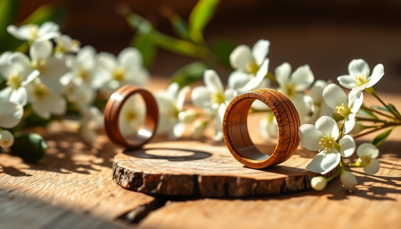 Handcrafted Wooden Wedding Rings That Celebrate Love and Nature