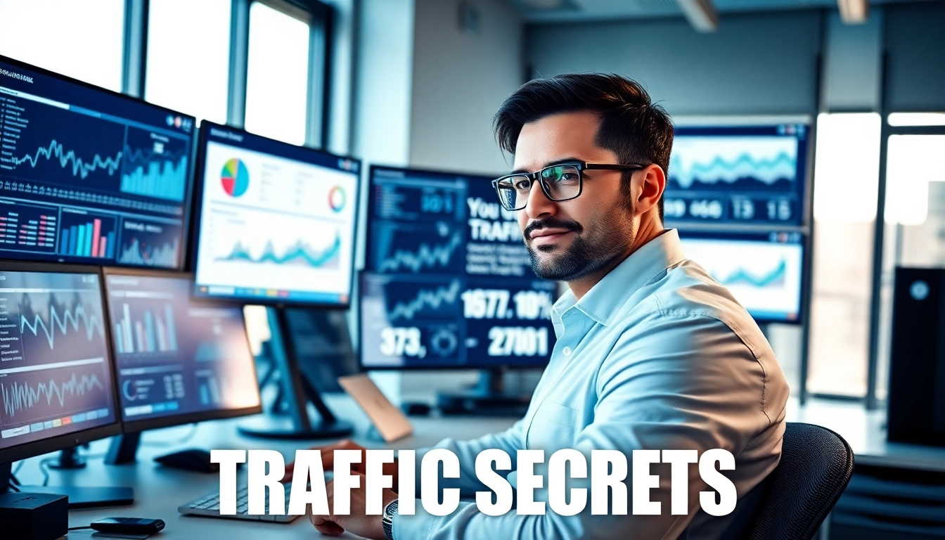 Boost your traffic secrets by analyzing digital metrics at a modern workspace.