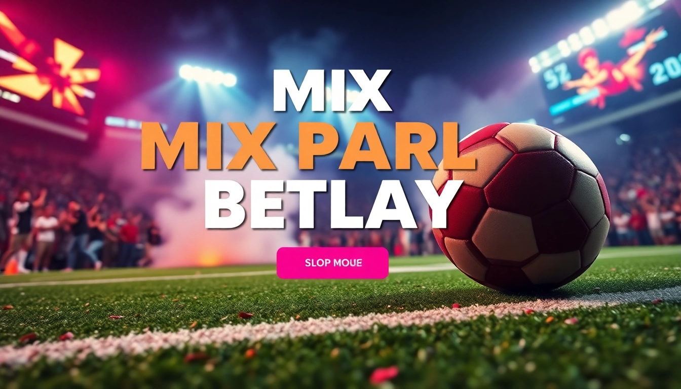 Exciting action in mix parlay betting with dynamic football visuals and vibrant atmosphere.