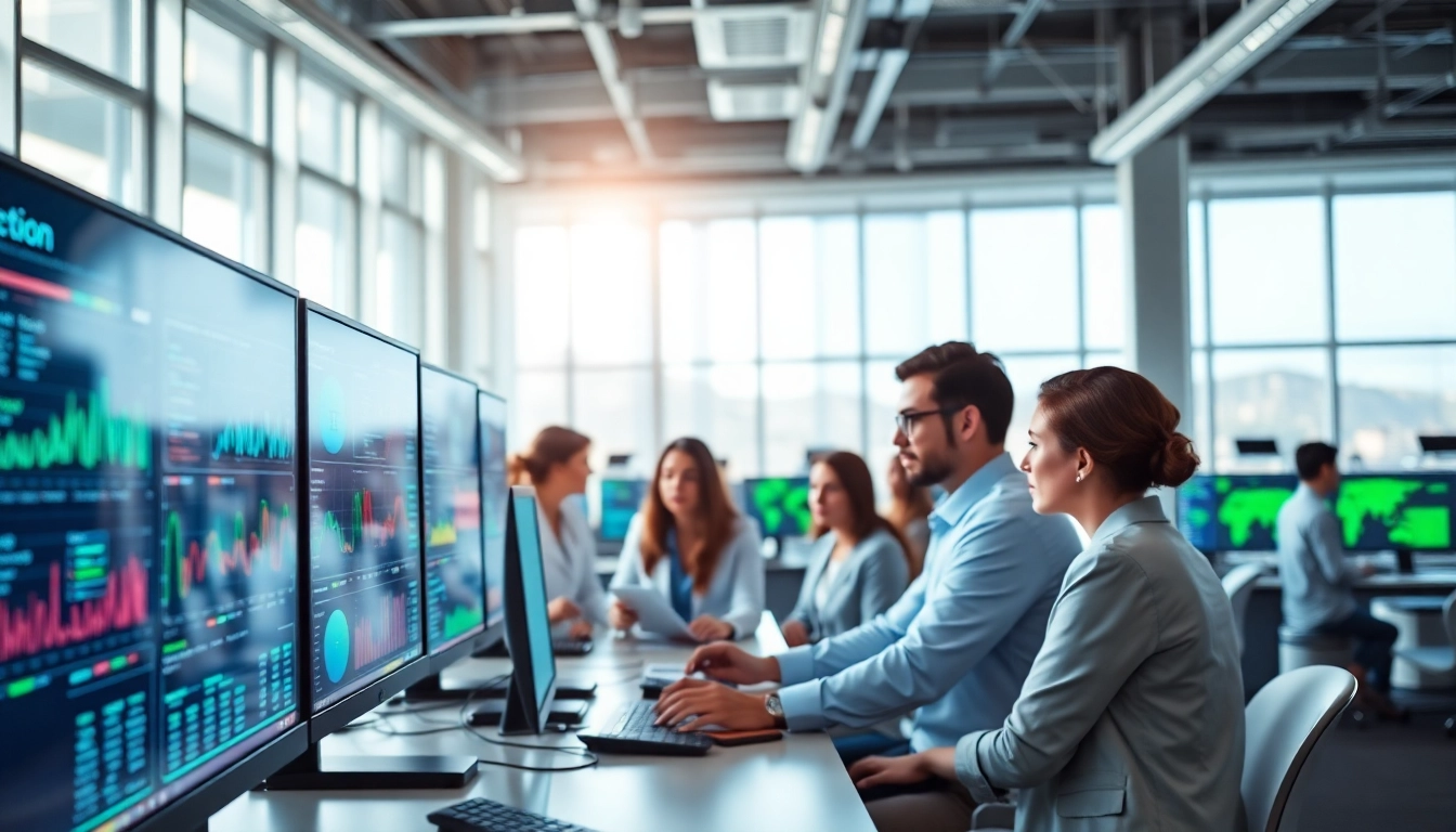 Investigating ai detection technology through collaborative analysis in a modern tech lab.