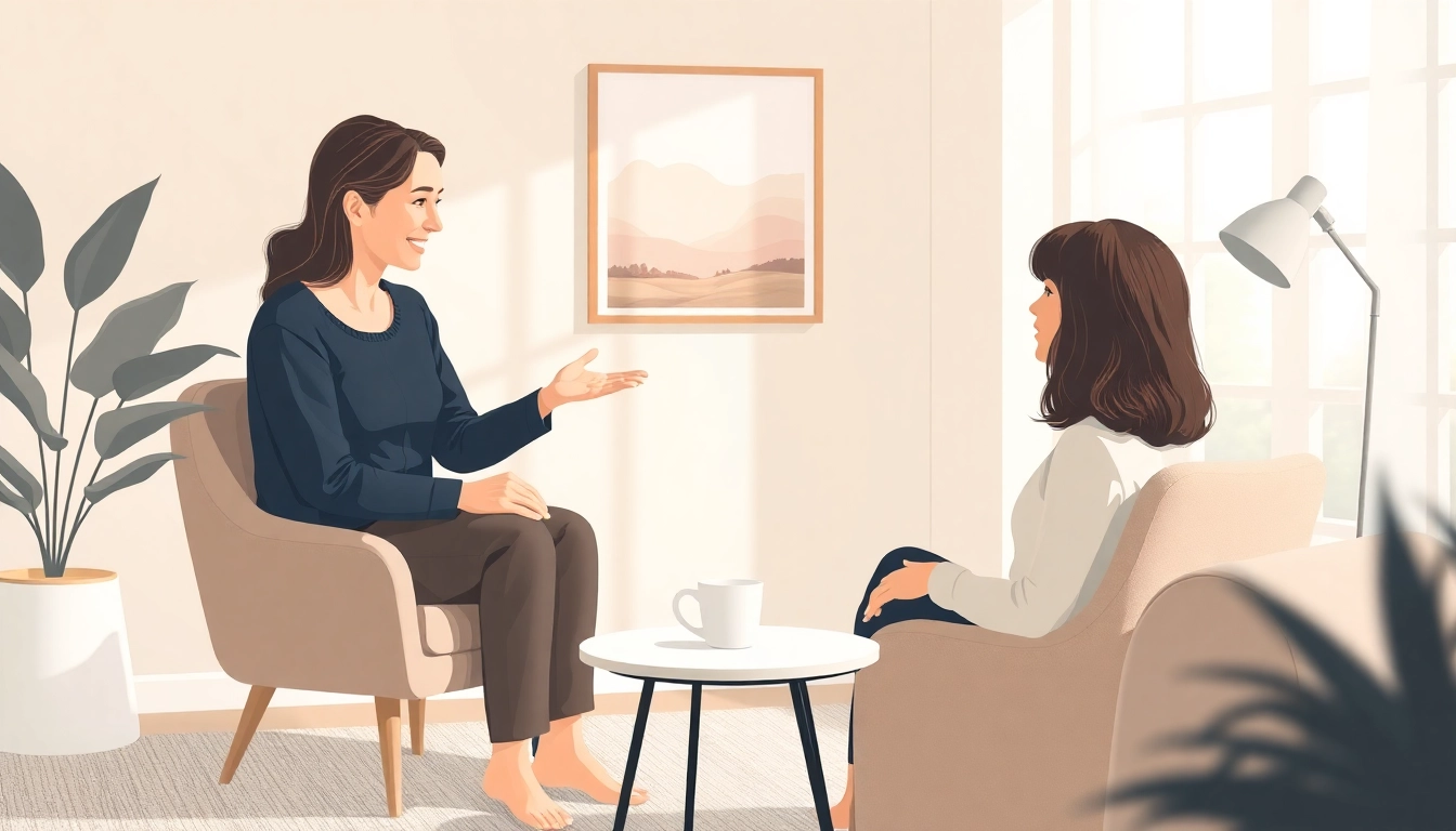 Attachment theory coach guiding a client through emotional healing and self-discovery.