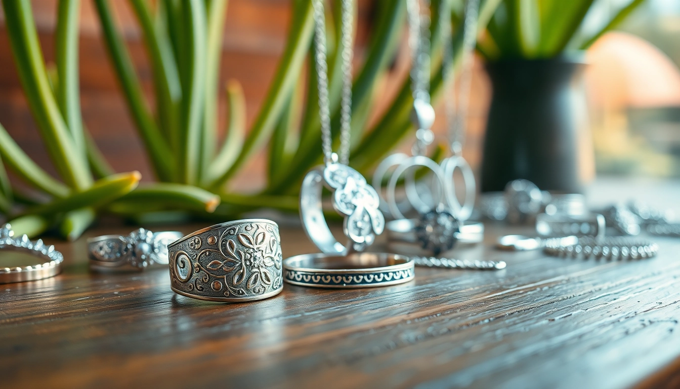 Explore stunning silver jewelry featuring intricate designs and elegant craftsmanship.